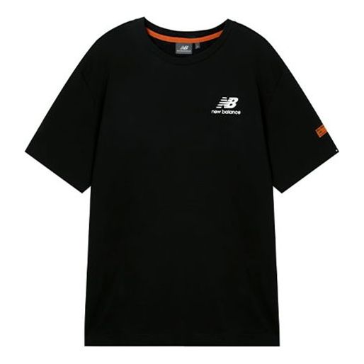 New Balance Athleisure Casual Sports Round Neck Pullover Short Sleeve Couple Style Black NEA34013-BK