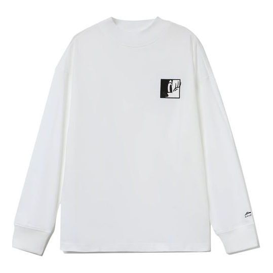 Li-Ning x Disney Mickey x Keith Haring Series Embroidery Round-neck Sweateshirt White AHSR652-1