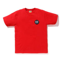 Men's BAPE Chest Alphabet Logo Short Sleeve Red 0ZXTEM10054XC