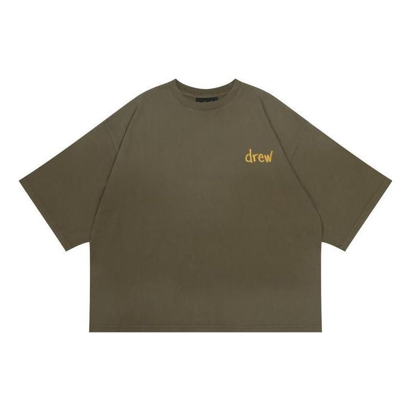 Drew House Scribble Boxy T-shirt 'Faded Olive' DR-FW22-008