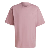 adidas originals Solid Color Loose Sports Short Sleeve Couple Style Purple Pink HC4515