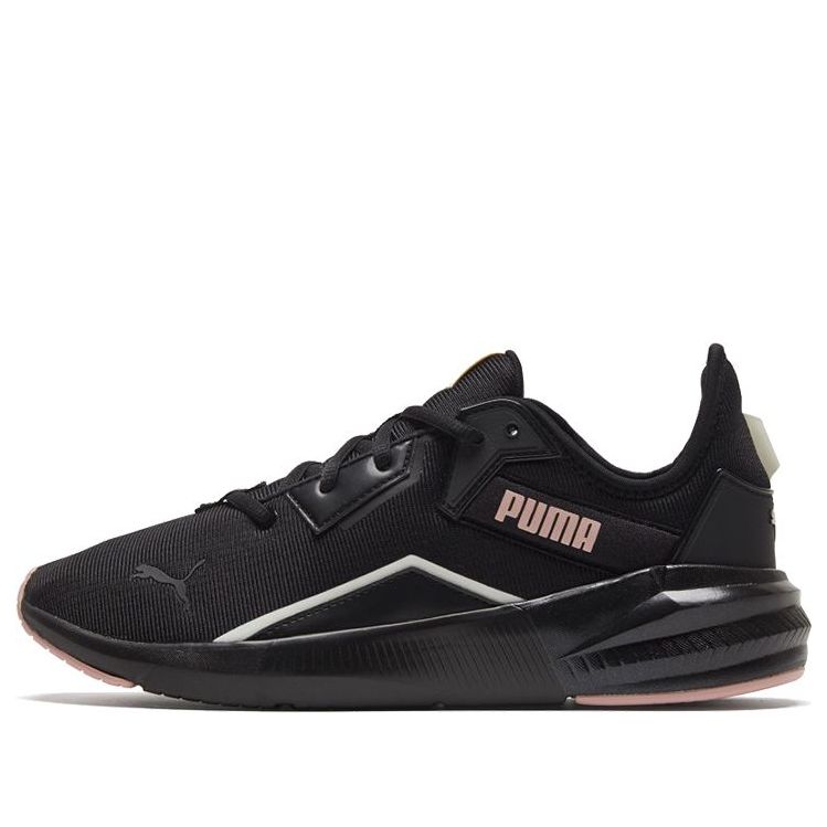 (WMNS) PUMA Platinum Shimmer Sneakers Black/Pink 193772-03