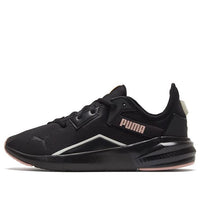 (WMNS) PUMA Platinum Shimmer Sneakers Black/Pink 193772-03