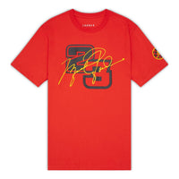 Air Jordan DNA Numeric Printing Round Neck Short Sleeve Red DQ6065-673