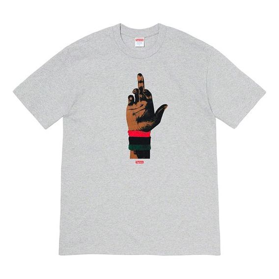 Supreme FW19 Week 15 x Dead Prez RBG Tee Crossover Round Neck Printing Short Sleeve Unisex Gray SUP-FW19-10774