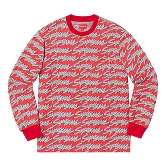 Supreme SS19 Signature Script Logo LS Pocket Tee SUP-SS19-926