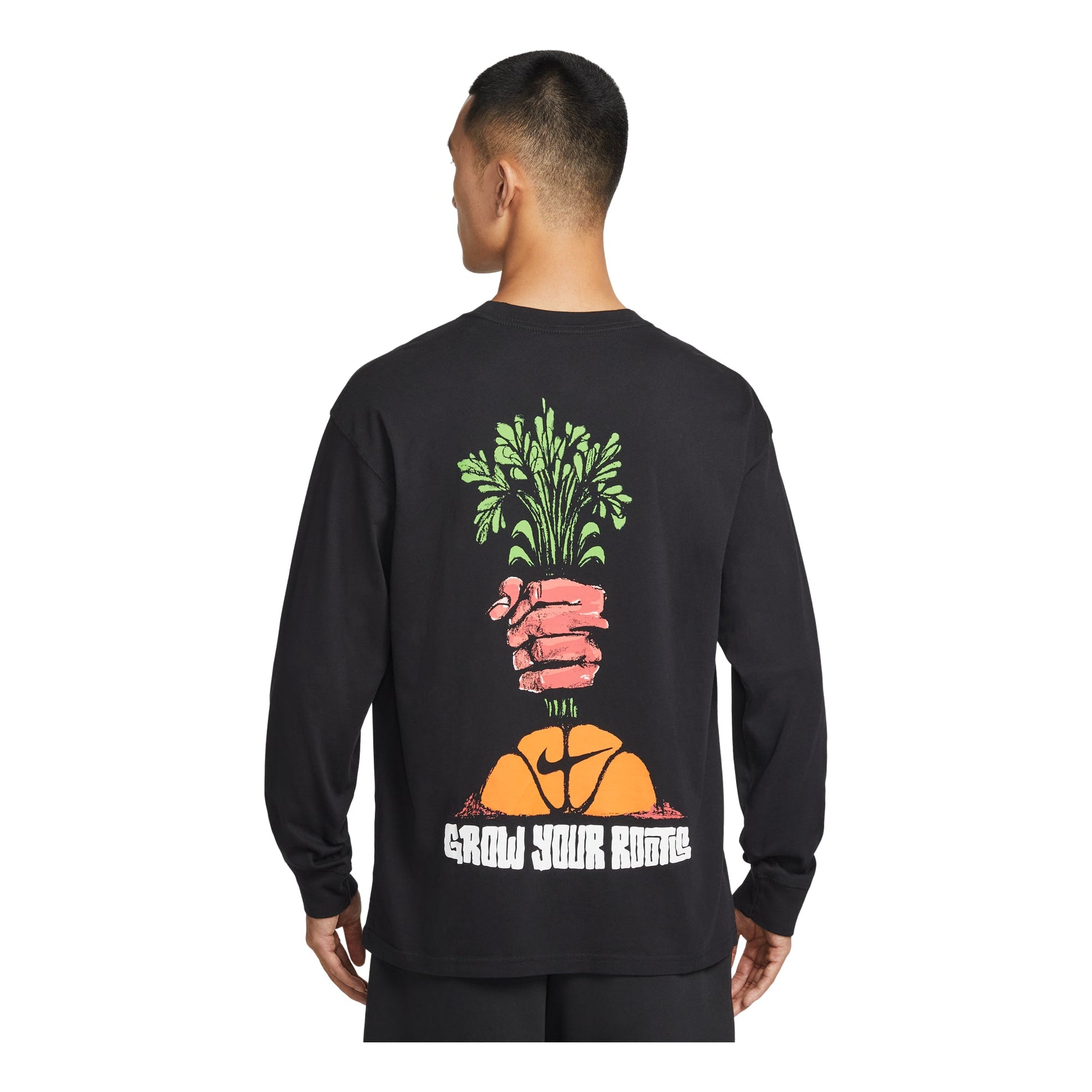 Nike Essential Long-Sleeve T-Shirt 'Grow Your Roots - Black' IH4134-010