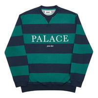 PALACE Stripe Alphabet Round Neck Long Sleeves Unisex Green P19CS035