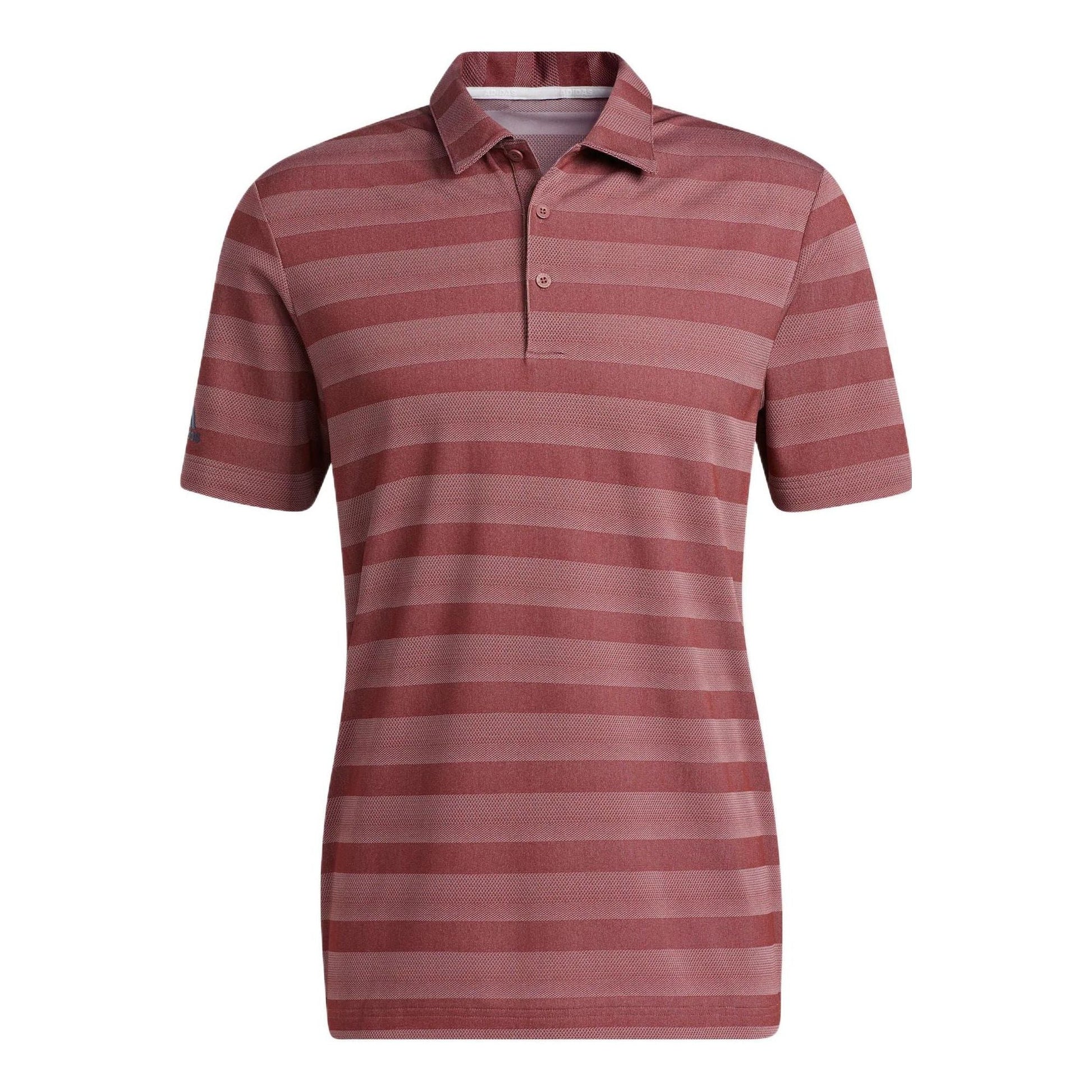 Men's adidas 2 Clr Strp Polo Stripe Logo Printing Short Sleeve Red Polo Shirt HM5328
