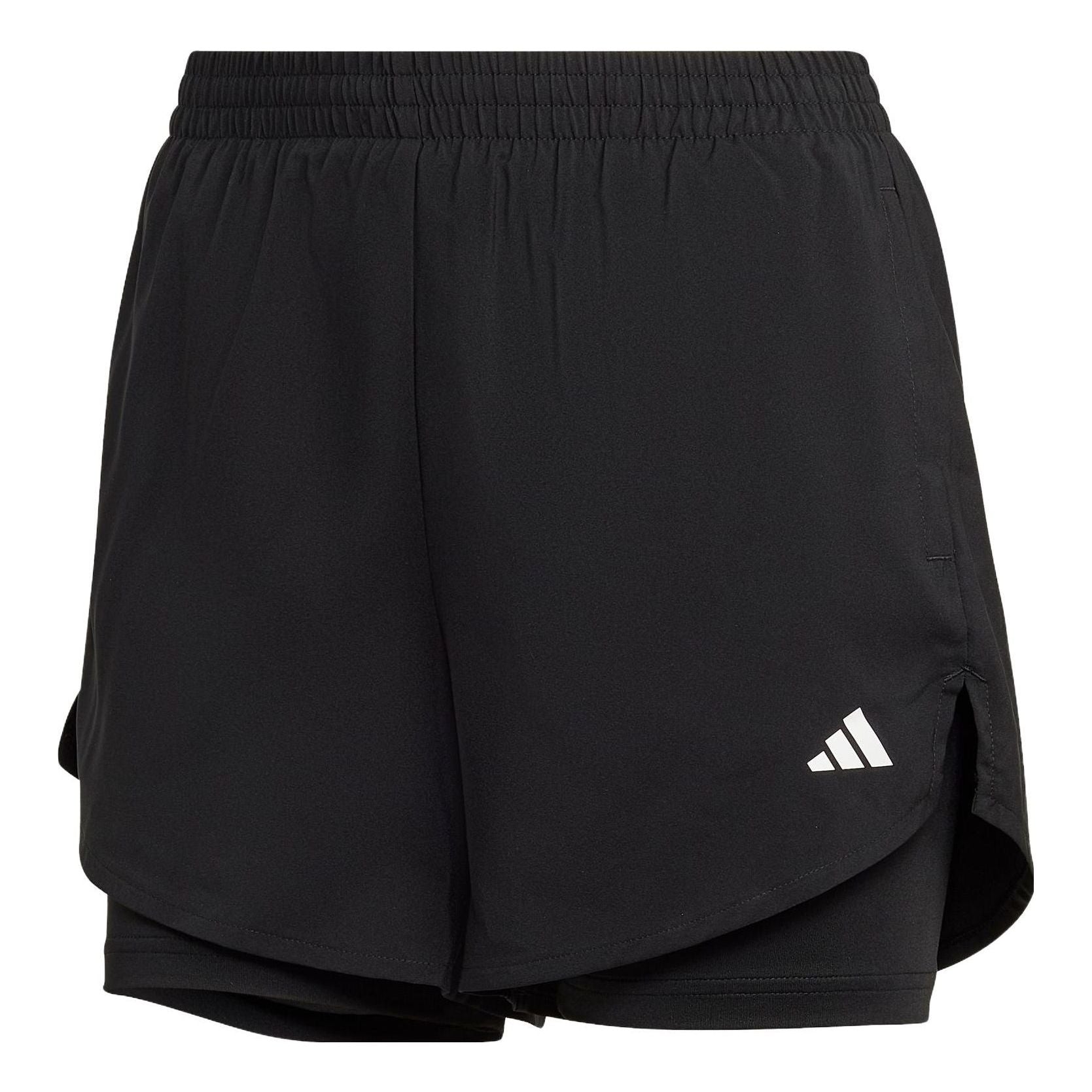 (WMNS) adidas AEROREADY Made for Training Minimal Two-in-One Shorts Asia Sizing 'Black' HN1044