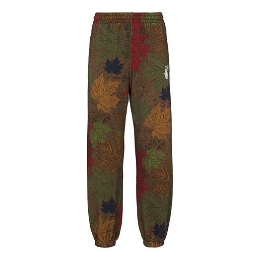 Off-White FW20 Leaf Applique Close-fitting Sports Pants Men's Khaki/Green OMCH030F20FLE0046001