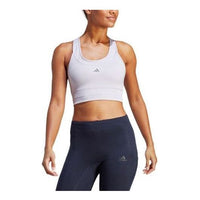 (WMNS) adidas Medium-Support Running Pocket Bra Asia Sizing 'White' HZ4230
