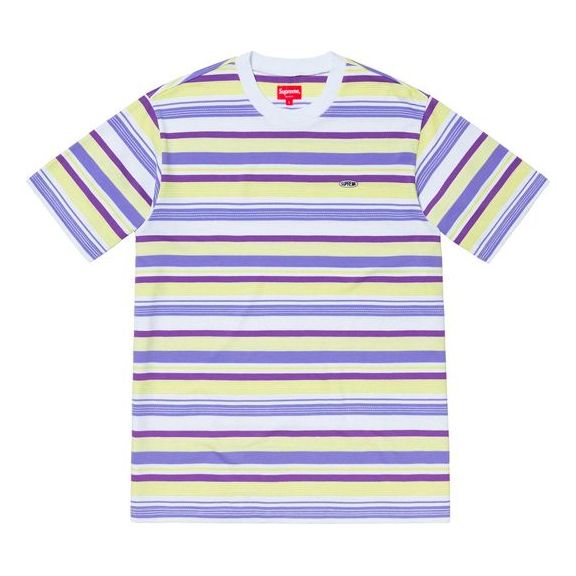 Supreme SS19 Multi Stripe SS Top White Tee SUP-SS19-131