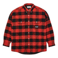 PALACE Plaid Quilted Shirt Jacket Unisex Red PAL-FW20-115