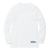 Supreme FW17 Athletic Label LS Top White Tee SUP-FW17-314