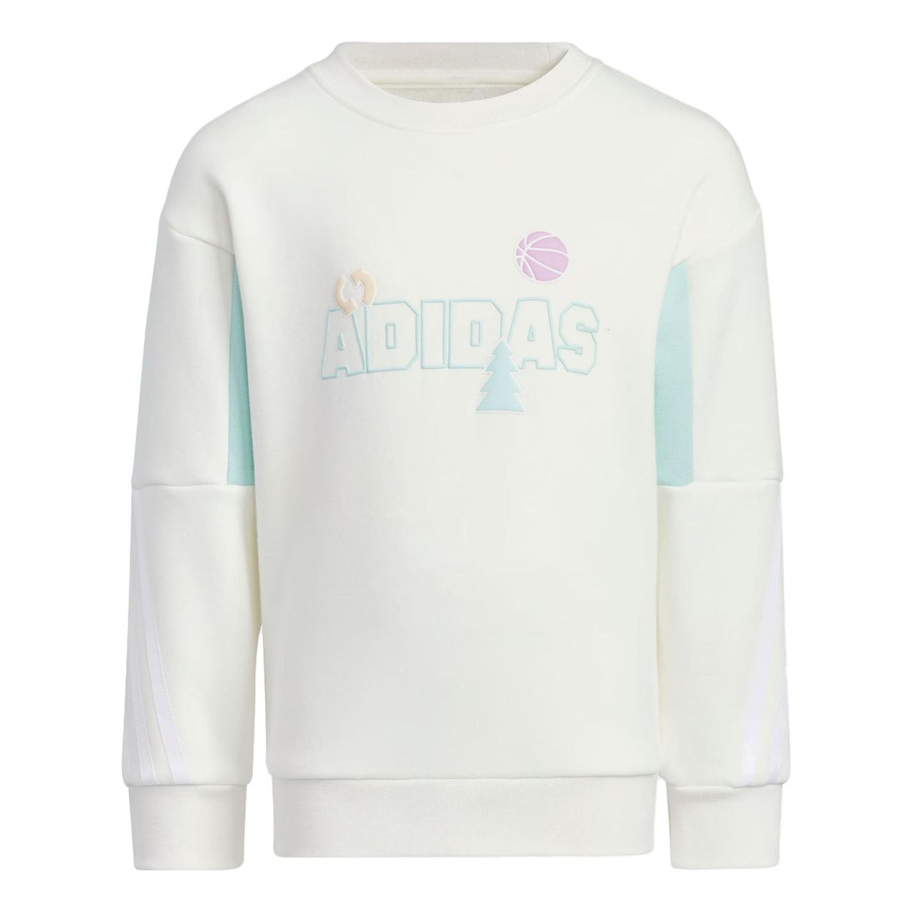 (GS) adidas City Escape Graphic Crew Sweater Asia Sizing 'White' IY5034