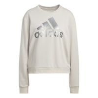 (WMNS) adidas Essentials Logo Loose Sweatshirt 'Beige' HL2071
