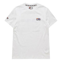 Men's Fila Purple logo Short Sleeve White T-Shirt T11M026102F-WT
