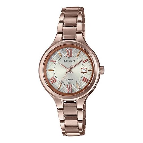 CASIO SHEEN Series Stylish Classic Watch Solar Charging Solar Powered Rose Gold Analog SHW-7000TCG-4AJF