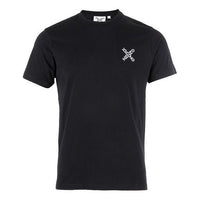 Men's KENZO SS21 Pure Cotton Cozy Alphabet Printing Short Sleeve Black T-Shirt 5TS0014SJ-99