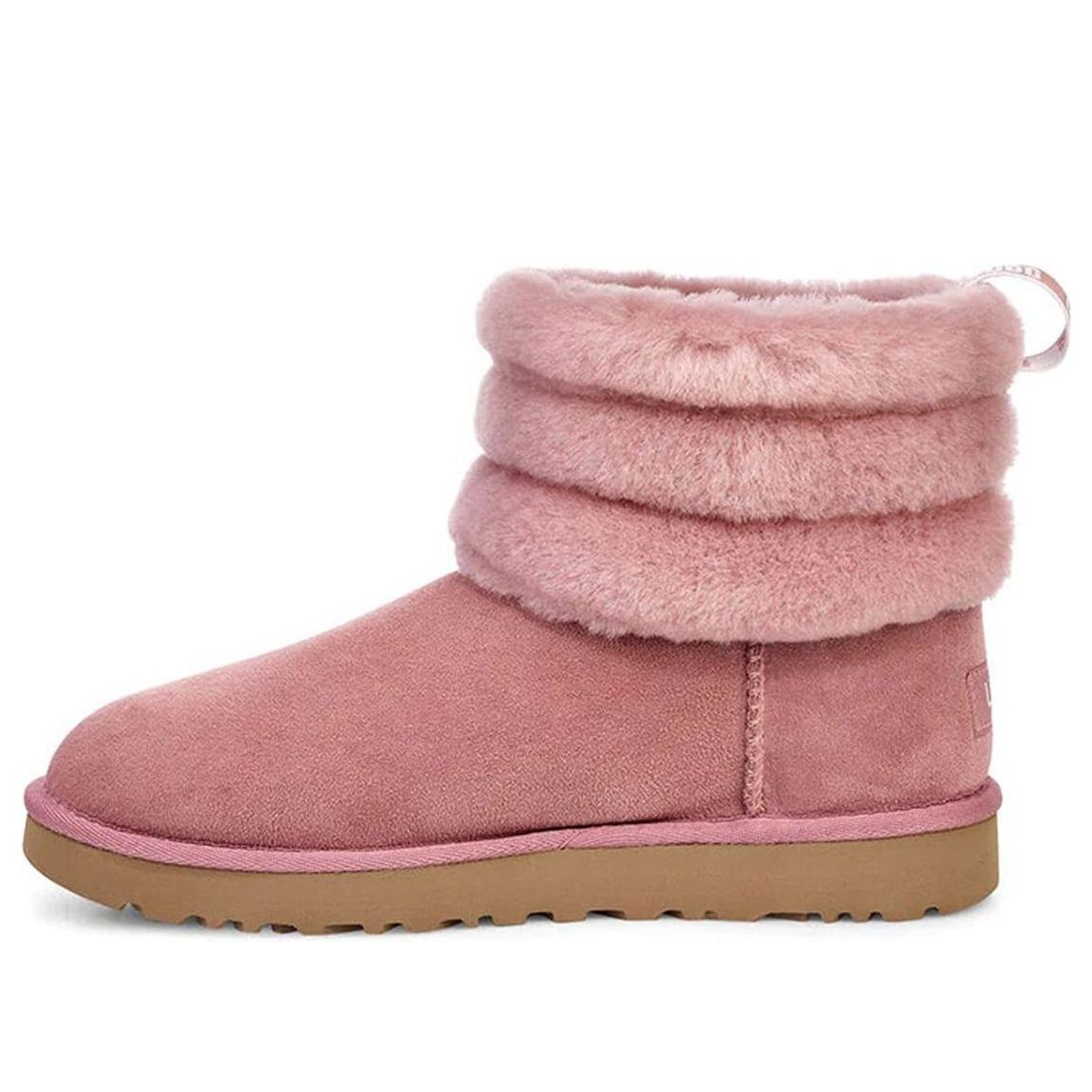 (WMNS) UGG Classic Mini Fluff Quilted Boot 'Pink Red' 1098533-PDW