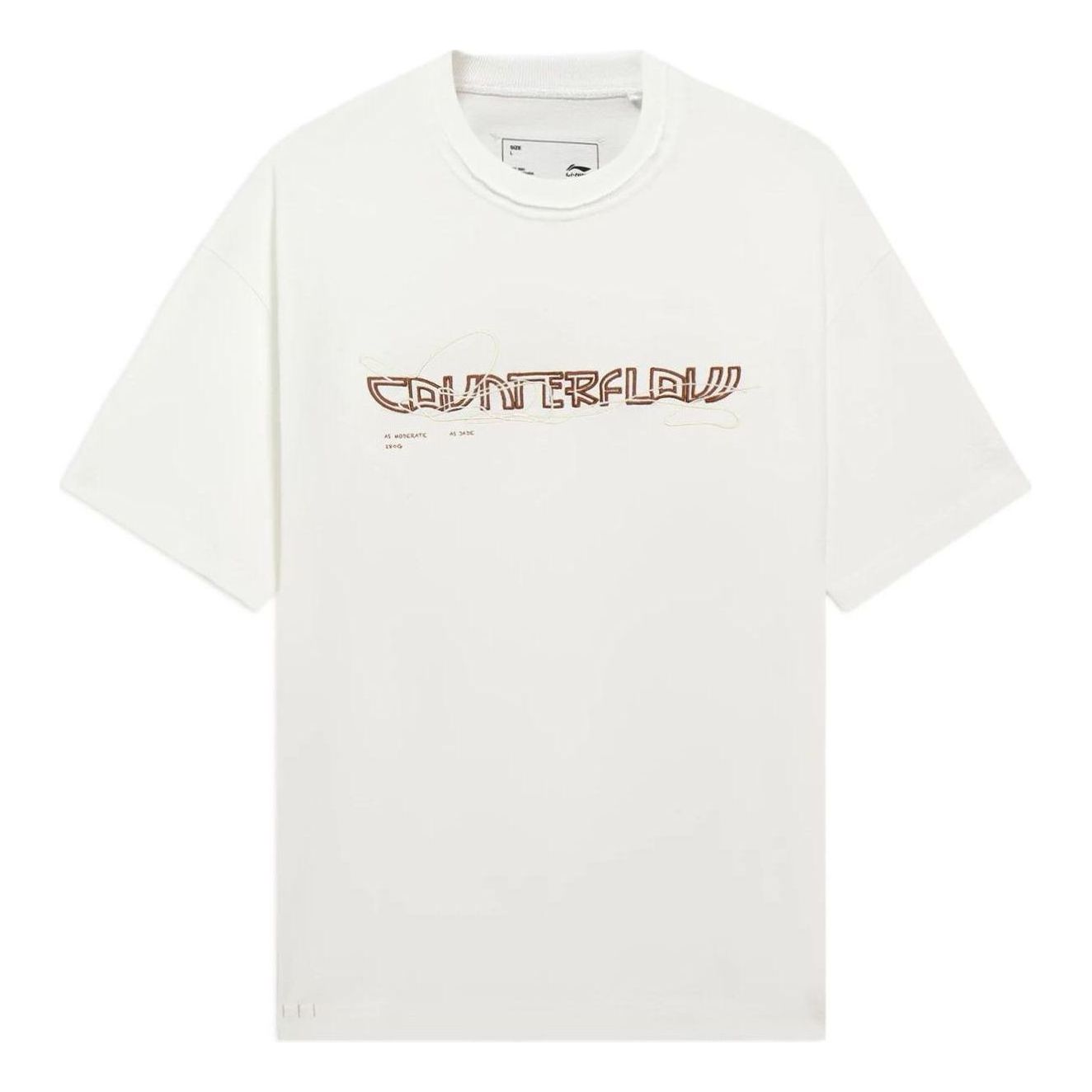 Li-Ning Counterflow Graphic T-shirt 'White' AHSS877-1