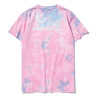 Li-Ning CF Series X Crossover Short Sleeve Unisex Blue Pink Tie Dye AHSQ316-3