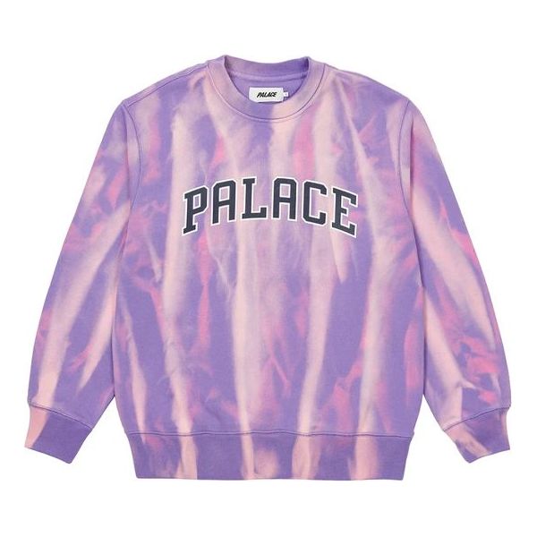 PALACE Try-Dye Tie Dye Round Neck Alphabet Sports Unisex Purple P20CS012