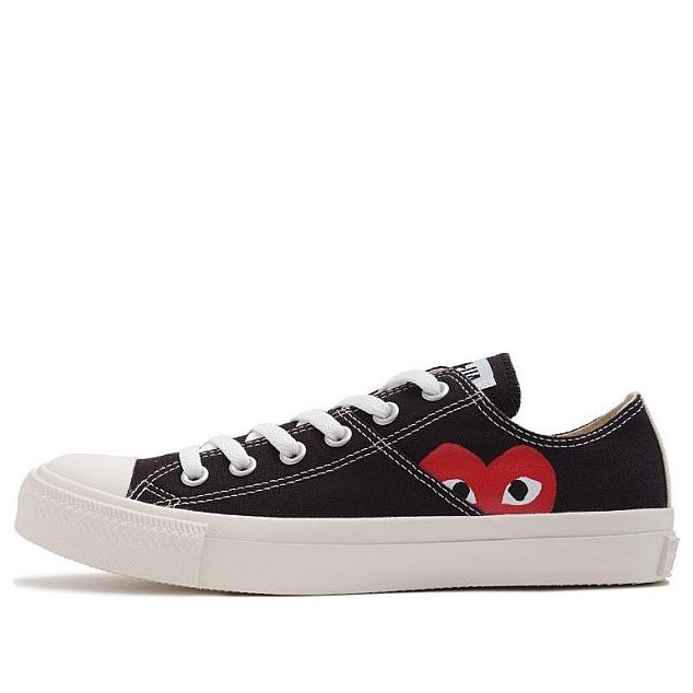 Converse x COMME des GARCONS PLAY Chuck 70 Low Half Logo 'Black Red' 1CL879