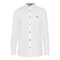 Burberry Bottons White Stretch Cotton Shirt Male White 80043251