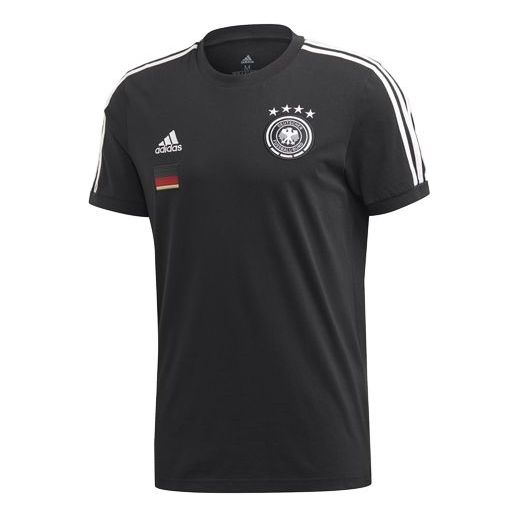 adidas Soccer/Football Germany National Team Sports Round Neck Short Sleeve Black FI1461