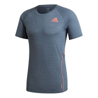 adidas Adi Runner Tee Running Sports Short Sleeve Blue GC6716