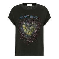 DIOR SS21 Heart Beat Printing Knit Short Sleeve Black 143T21A4464-X9000