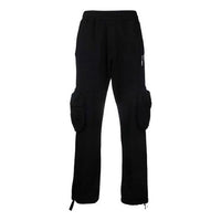 Men's Off-White FW21 Alphabet Logo Cargo Long Pants/Trousers Loose Fit Black OMCH036F21FLE0031001