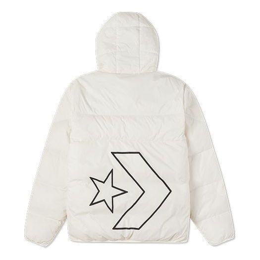 Converse Classic Casual Warm Hooded Down Jacket Asia Sizing 'White' 10023695-281
