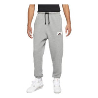Men's Air Jordan Sport Dna Funny Logo Printing Stay Warm Fleece Bundle Feet Sports Pants/Trousers/Joggers Gray DC9635-091