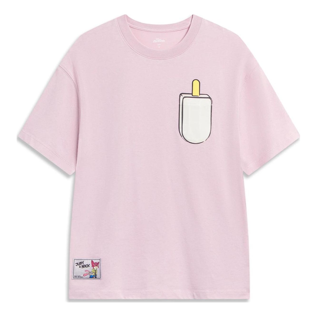 (WMNS) Li-Ning x Disney Zootopia Graphic T-shirt 'Pink' AHST276-1
