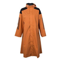 (WMNS) adidas Sports hooded Windproof Long Jacket Khaki Brown ED1409