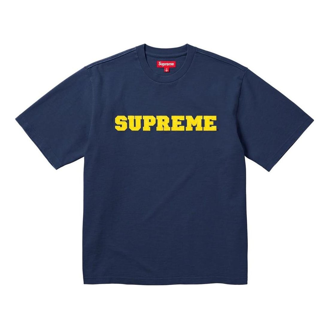 Supreme FW23 Week1 Collegiate T-shirt 'Navy' SUP-FW23-006