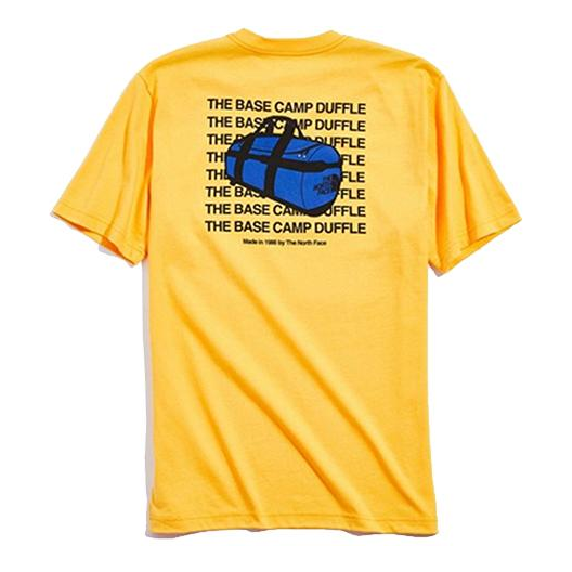 THE NORTH FACE Back Printing Short Sleeve Couple Style Yellow NF0A3X9870M