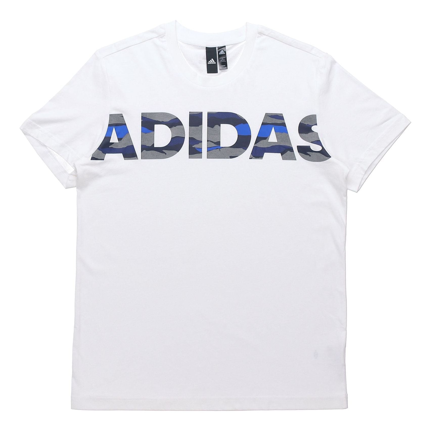 adidas Logo Large Alphabet Printing Short Sleeve White DZ1986
