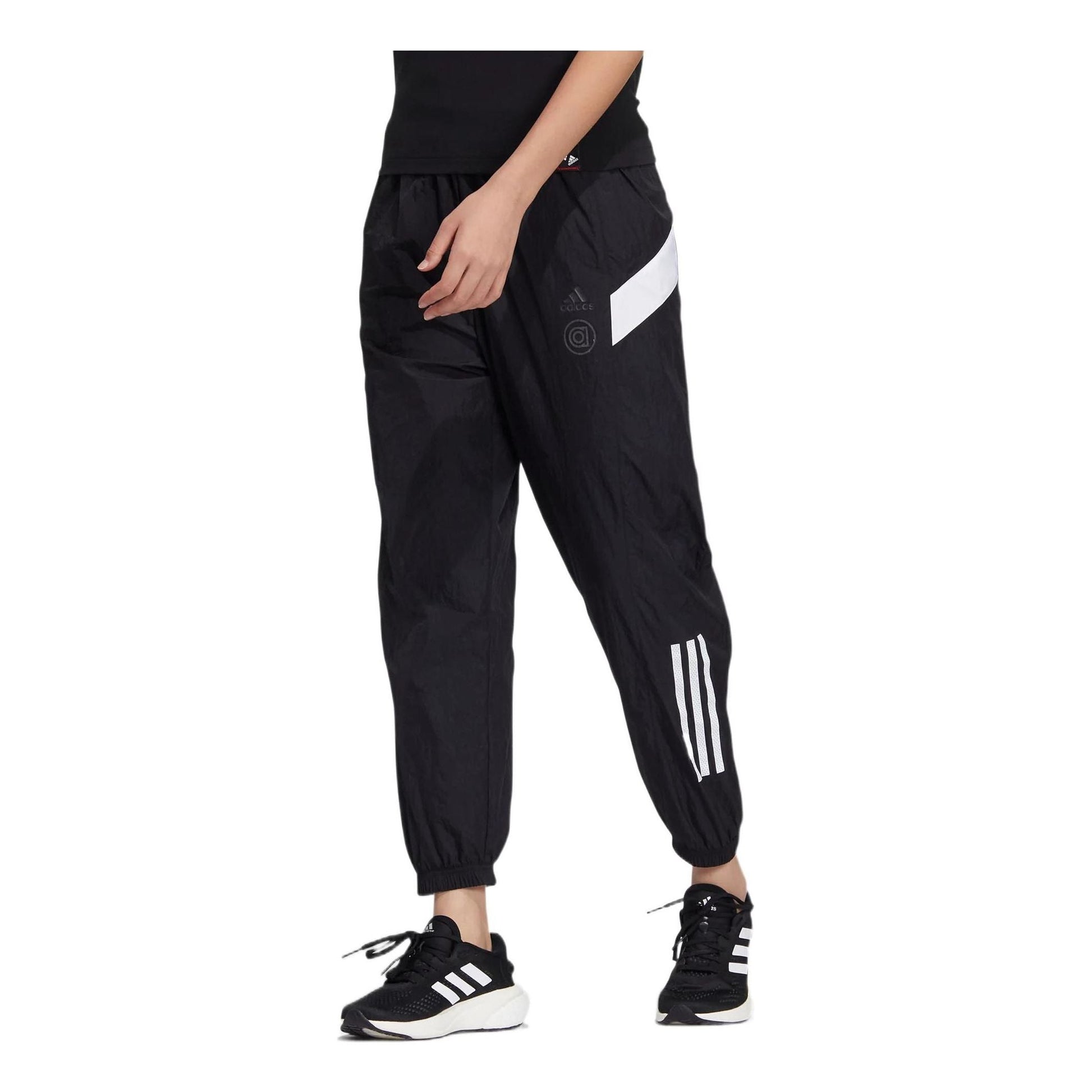 (WMNS) adidas UST Woven Pants Asia Sizing 'Black White' HM5280