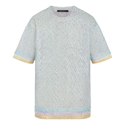 LOUIS VUITTON Monogram Short Sleeve Unisex Gray White 1A7QKT