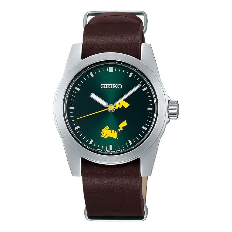 SEIKO Pokmon Pikachu Crossover Limited Watch Brown Green SCXP177