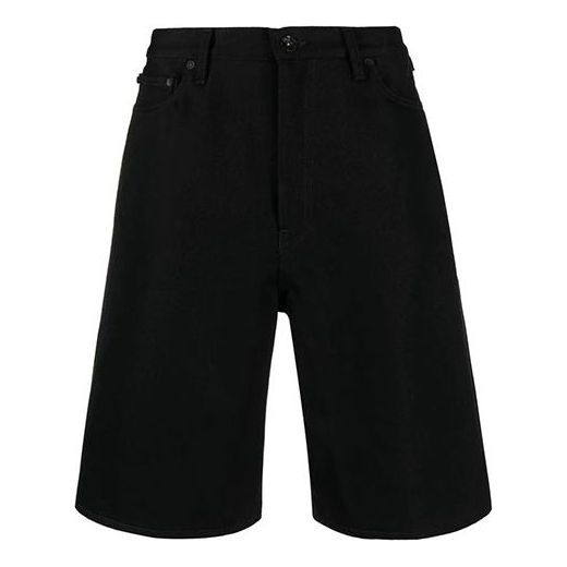Men's Off-White SS22 Arrow Logo Printing Casual Shorts Loose Fit Black OMYC010C99DEN0021001