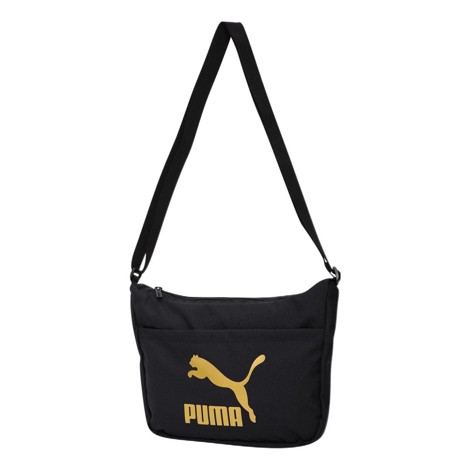 PUMA Originals Urban Mini Messenger Shoulder Bag 'Black Gold' 078817-01