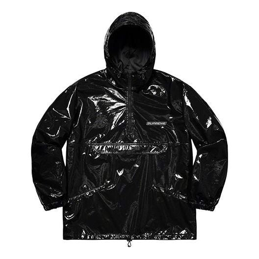 Supreme SS19 Crinkle Anorak waterproof 3M Reflective Interchange Jacket Unisex Black SUP-SS19-10191
