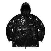 Supreme SS19 Crinkle Anorak waterproof 3M Reflective Interchange Jacket Unisex Black SUP-SS19-10191