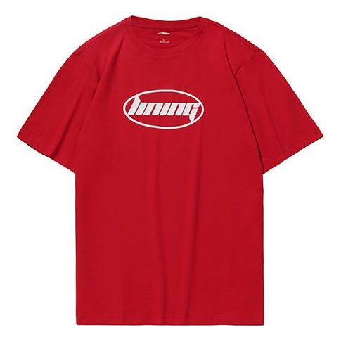Li-Ning Alphabet Printing Short Sleeve Unisex Red AHSQ412-4