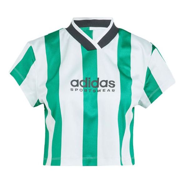 (WMNS) adidas Tiro Colorblock Crop 'Green White' IM4997